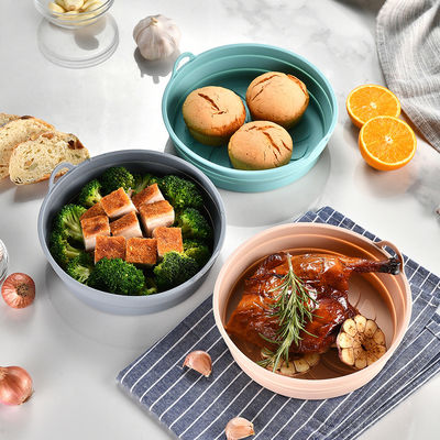 좋은 가격 실리콘 에어 프라이어 라인어 에어 프라이어 재사용 할 수 있는 바구니 튼튼한 강한 부엌 기기 에어 프라이어 액세서리 에어 프라이어 온라인으로