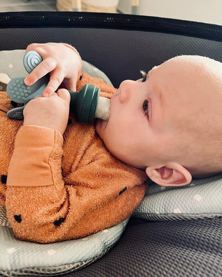 좋은 가격 비 하락 새지 않는 과일 공급 장치 가짜, 가벼운 BPA 무료 실리콘 깨물고 노는 장난감 온라인으로