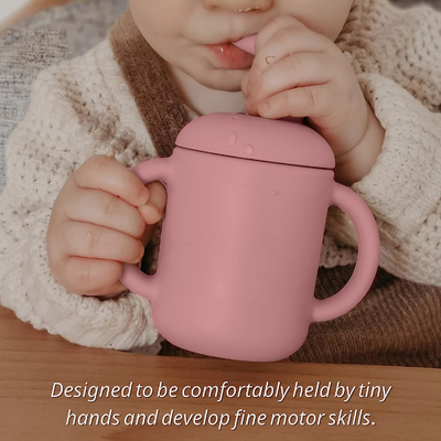 다중-컬러 맛이 없는 실리콘 밀짚 sippy 컵, 컵을 배우는 극초단파 가능한 실리콘