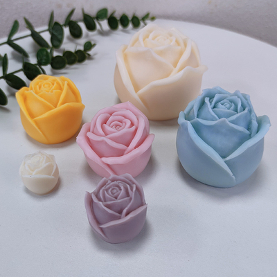 좋은 가격 로즈 플라워 촛불 곰팡이, DIY 에포시  رز인 발사 비누 아이스 큐브 및 수공예 장식용 3D 로즈 플라워 실리콘 곰팡이 온라인으로