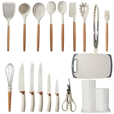 좋은 가격 19Pcs 주방용품 세트 청소가 쉬운 목조 주방용품, 비스틱 요리용품 주방용품 온라인으로
