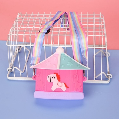 카루셀 키드 크로스 보디 어깨 가방 BPA 무료 실리콘 펜스 케이스