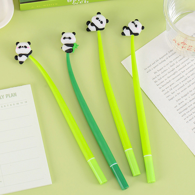 좋은 가격 10Pcs 부드러운 판다 펜 귀여운 젤 펜 카와이 만화 동물 판다 펜 0.5mm 검은 젤 잉크 펜 노벨티 스키시 펜 서명 펜 재미 글씨 펜 아이용 펜 학생 선물 판다 파티 선호 서류품 온라인으로