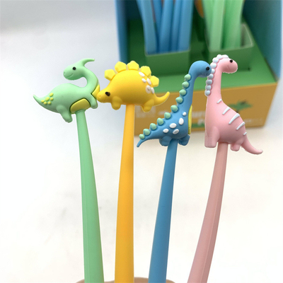 12 PCS 귀여운 펜, 동물 펜, 스키시 펜, 재미있는 만화 펜, 카와이 서류품 학교 사무용품, 보라색, 해마 모양, 0.5mm 얇은 끝, 블랙 젤 잉크