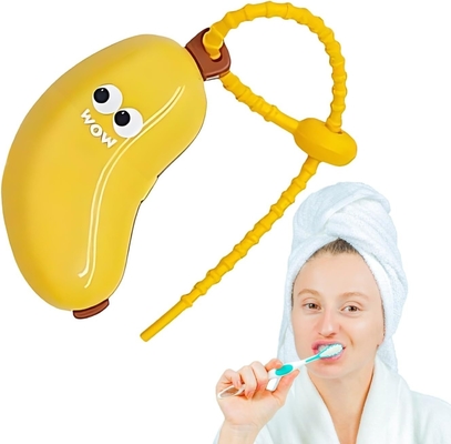 바나나 모양의 칫솔 덮개 및 실리콘 치약 여행 컨테이너 세트