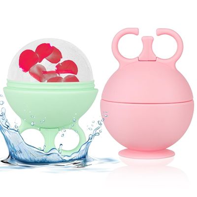 시리콘 아이스 롤러 얼굴 냉동 치료 얼굴 마사지 붓기 여드름 붉기 BPA 무료 OEM 피부 관리 도구 민트 녹색