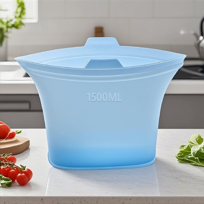 좋은 가격 환경 친화적이고 지속 가능한 실리콘 식품 저장 가방, 공기 밀폐, 열 저항성 및 쉬운 청소그리고 당신을 구하는데 도움을 줍니다 온라인으로