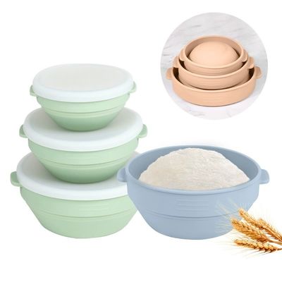 좋은 가격 Upgraded Silicone Sourdough Bread Proofing Basket With Handles - Reinforced Rim Support, 9 Inch Round Foldable Bowls For Sourdough Bread Baking, Oven & Dishwasher Safe-BPA Free 온라인으로