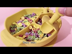 부드러운 스푼 포크를 공급하는 아기는 BPA 무료 아기 식기류 기구 식품 등급 실리콘에서 설정했습니다