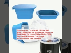 엑스트라 큰 아이스 큐브 폼 25LB 아이스 목욕 물 냉장고 거대 아이스 블록 폼 실리콘 아이스 블록 메이커 가정용 더 두꺼운 큰 아이스 큐브 트레이 재사용 운동선수 콜드 던지 액세서리 BPA 무료 아이스 메이커