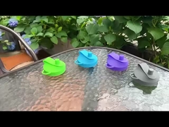 4-팩 재사용 소다 캔 뚜?? 과 빨대 뚜??